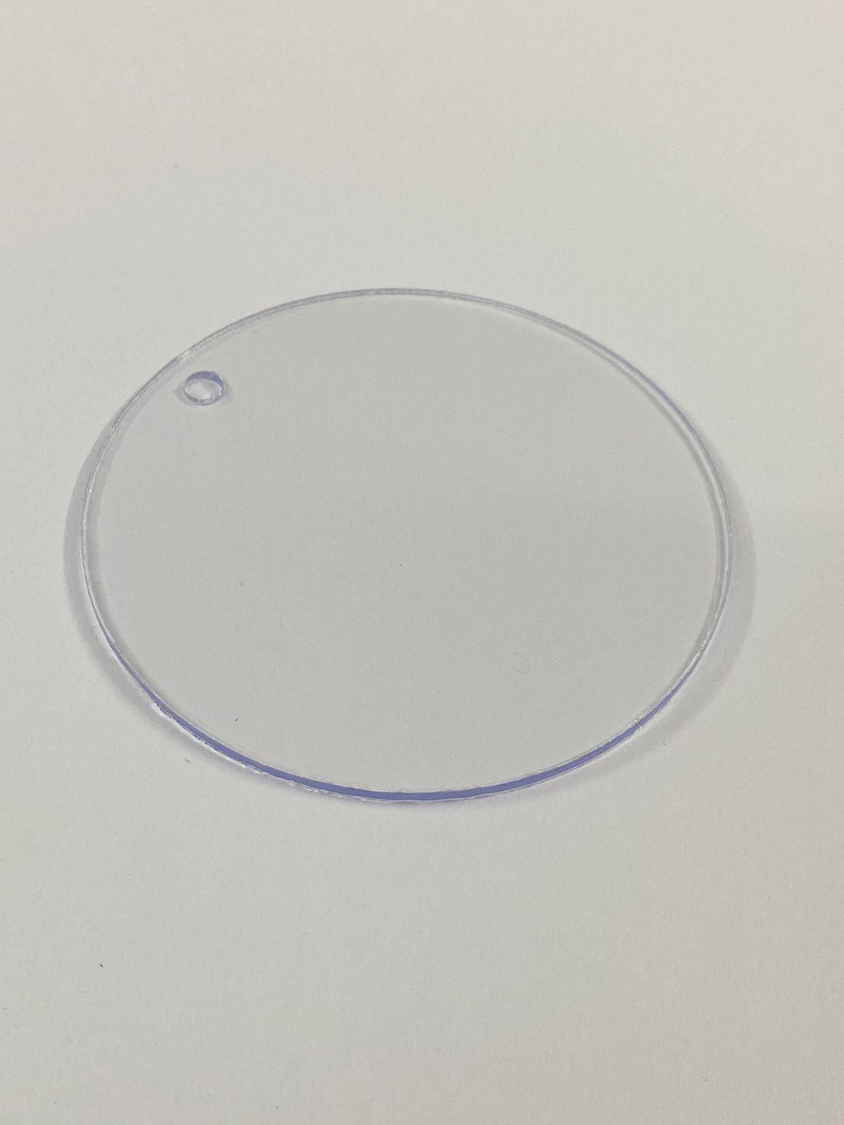 Acrylic Circle with hole- 4 inch Diameter