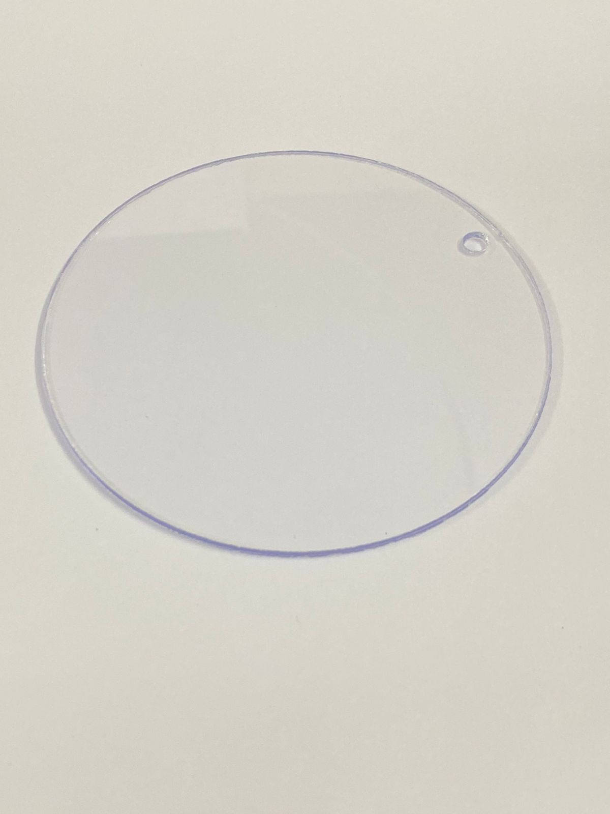 Acrylic Circle with hole- 5 inch Diameter