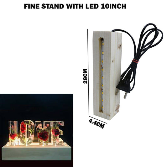 Pine Stand With Led – 10 inch
