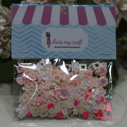 PINK PASTEL SEQUINS- 8 gm