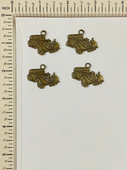 Metal Charm-Vintage Car 4 pieces