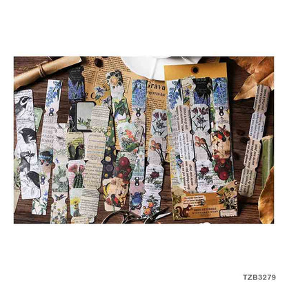 Long Sticker Set – Flower and Bird Silent, CPJ-42