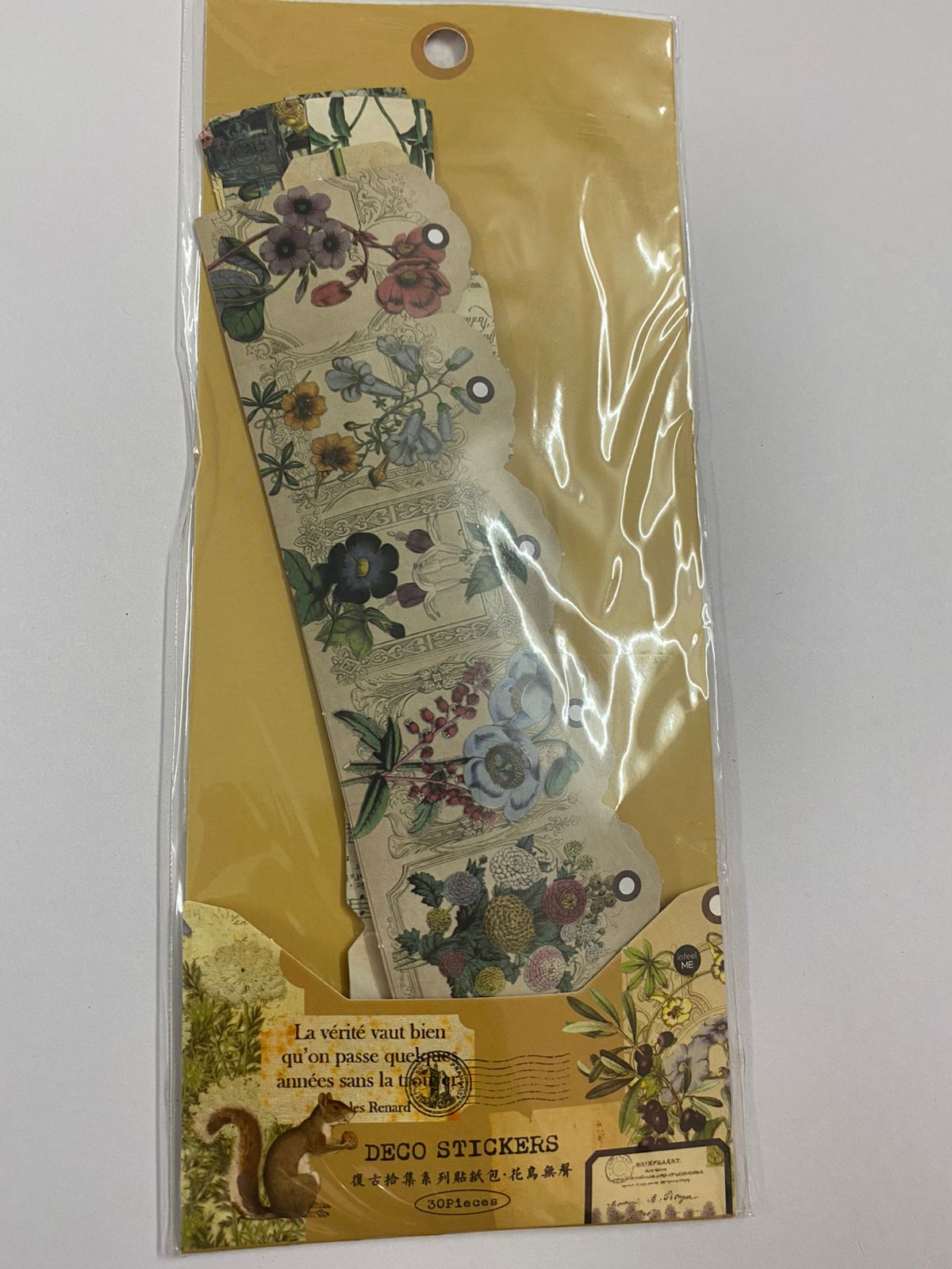 Long Sticker Set – Flower and Bird Silent, CPJ-42