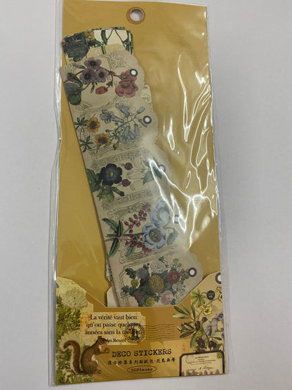 Long Sticker Set – Flower and Bird Silent, CPJ-42