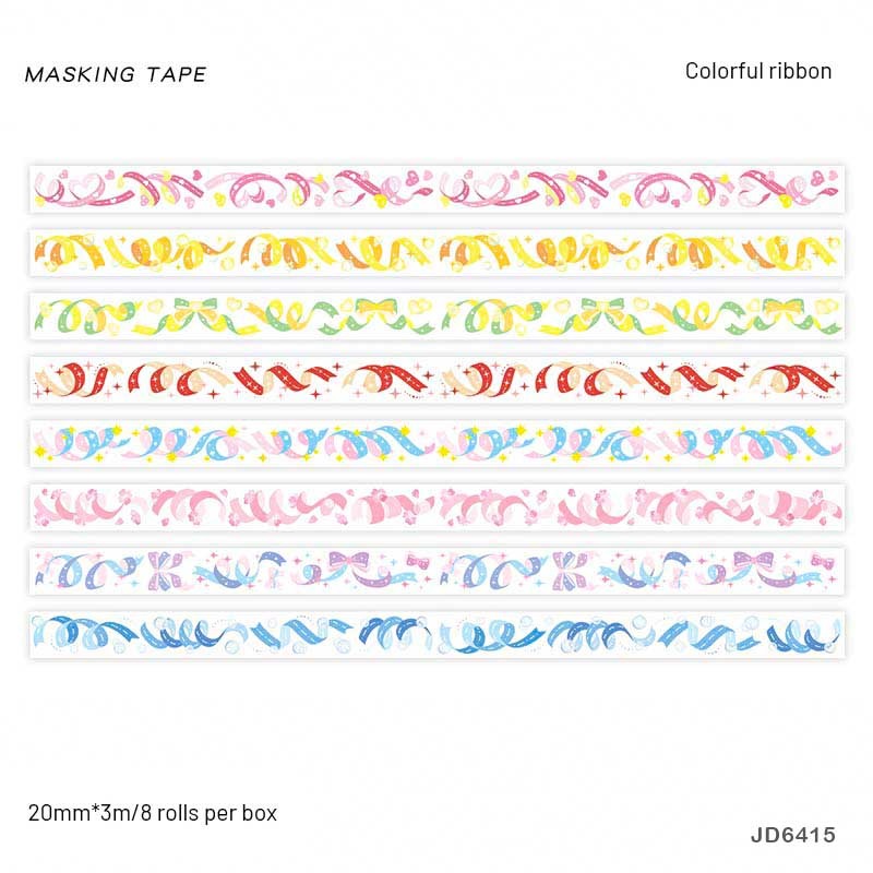 Washi Tape Set – JD6415 – Colorful Ribbon