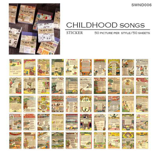 Paper Cutout Mini Book- CPJ-176 – Childhood Songs