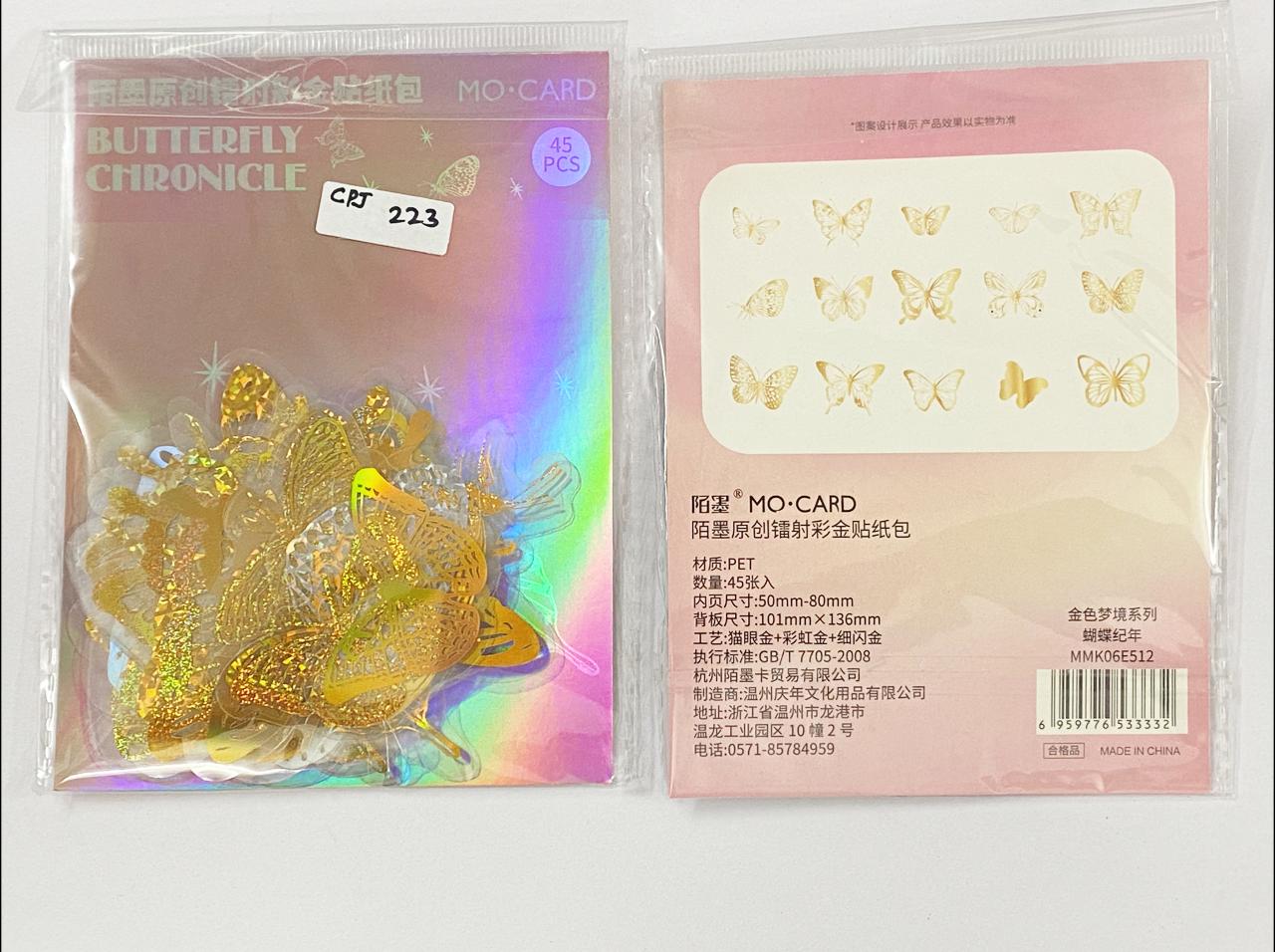 Gold Sticker – Butterfly Chronology- CPJ223