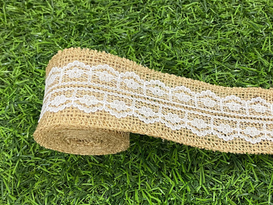 Jute and Net Lace- 1 roll- 2 mtr