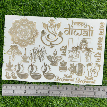 Metal Sticker – Design 1 Diwali theme – A5 size