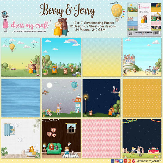 Berry & Jerry 12”x12” Paper Pad