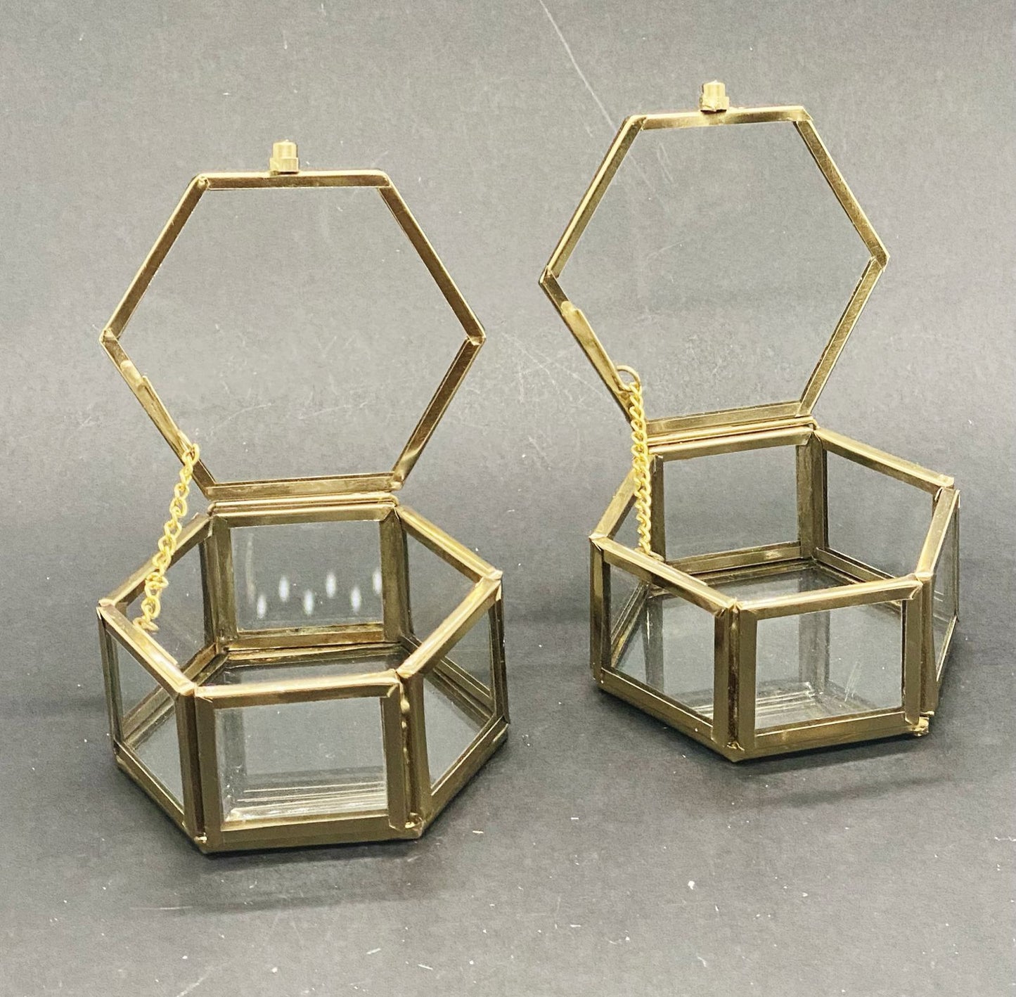 Vintage Glass Box Set for Ring – 1 pieces