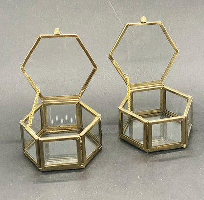 Vintage Glass Box Set for Ring – 1 pieces