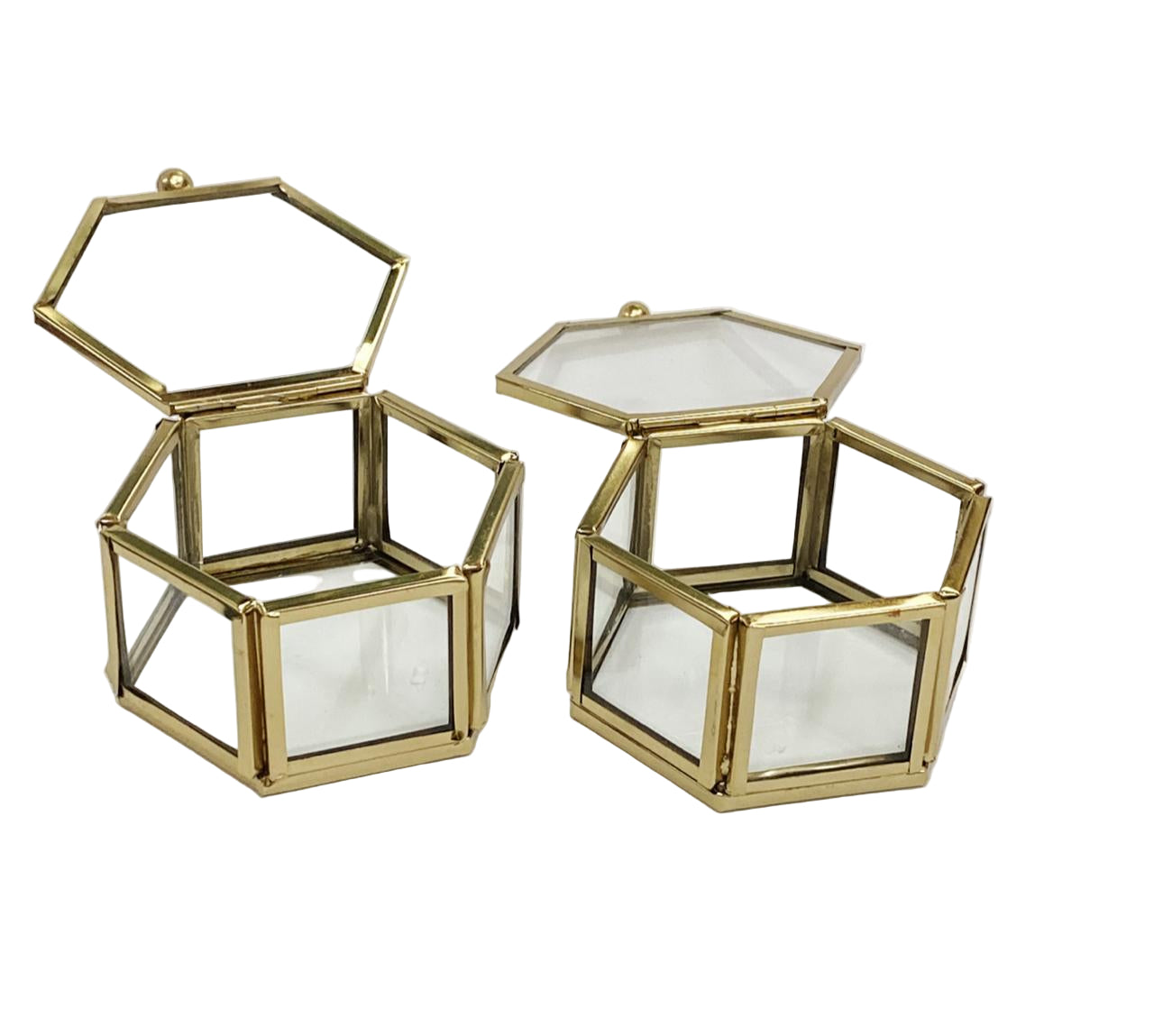 Vintage Glass Box Set for Ring – 2 pieces