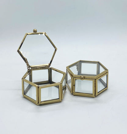 Vintage Glass Box Set for Ring – 1 pieces