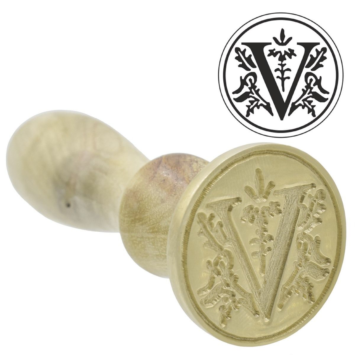 Wax Seal Stamp Alphabet – V – Design no. -126