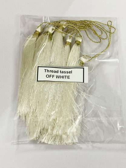 Thread Tassels – 10 Pieces – Off White