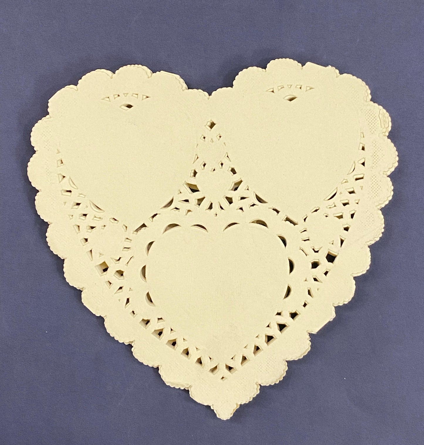 Paper Lace Doilies  – Heart- 6inch- Yellow Color