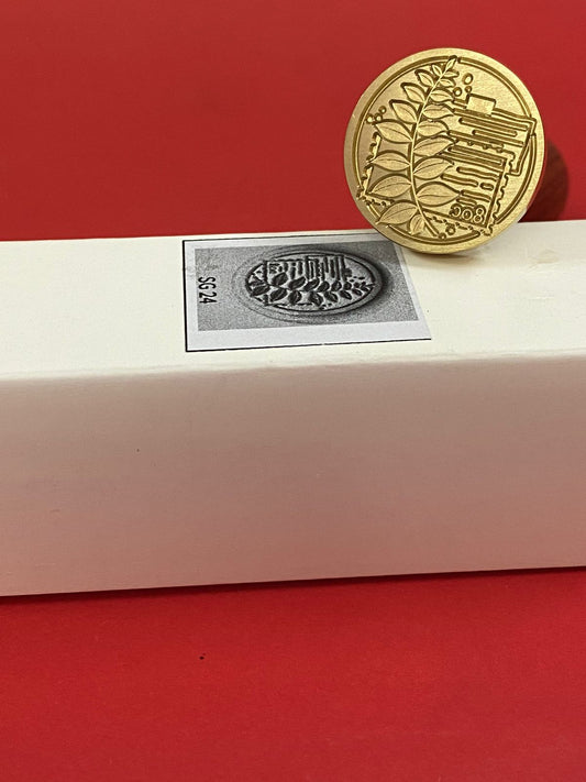 Wax Seal Stamp – LEAF- Design no. -218