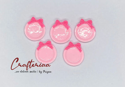 Plates Miniature, 5 pieces, Design 464 , Pink