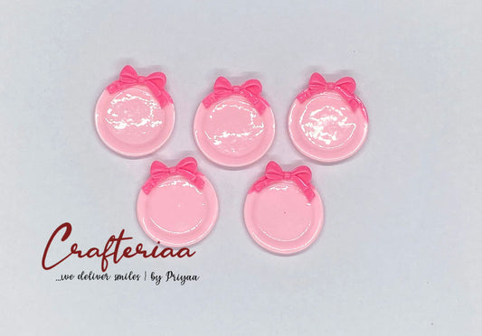 Plates Miniature, 5 pieces, Design 464 , Pink