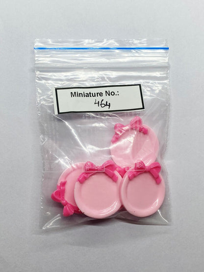 Plates Miniature, 5 pieces, Design 464 , Pink