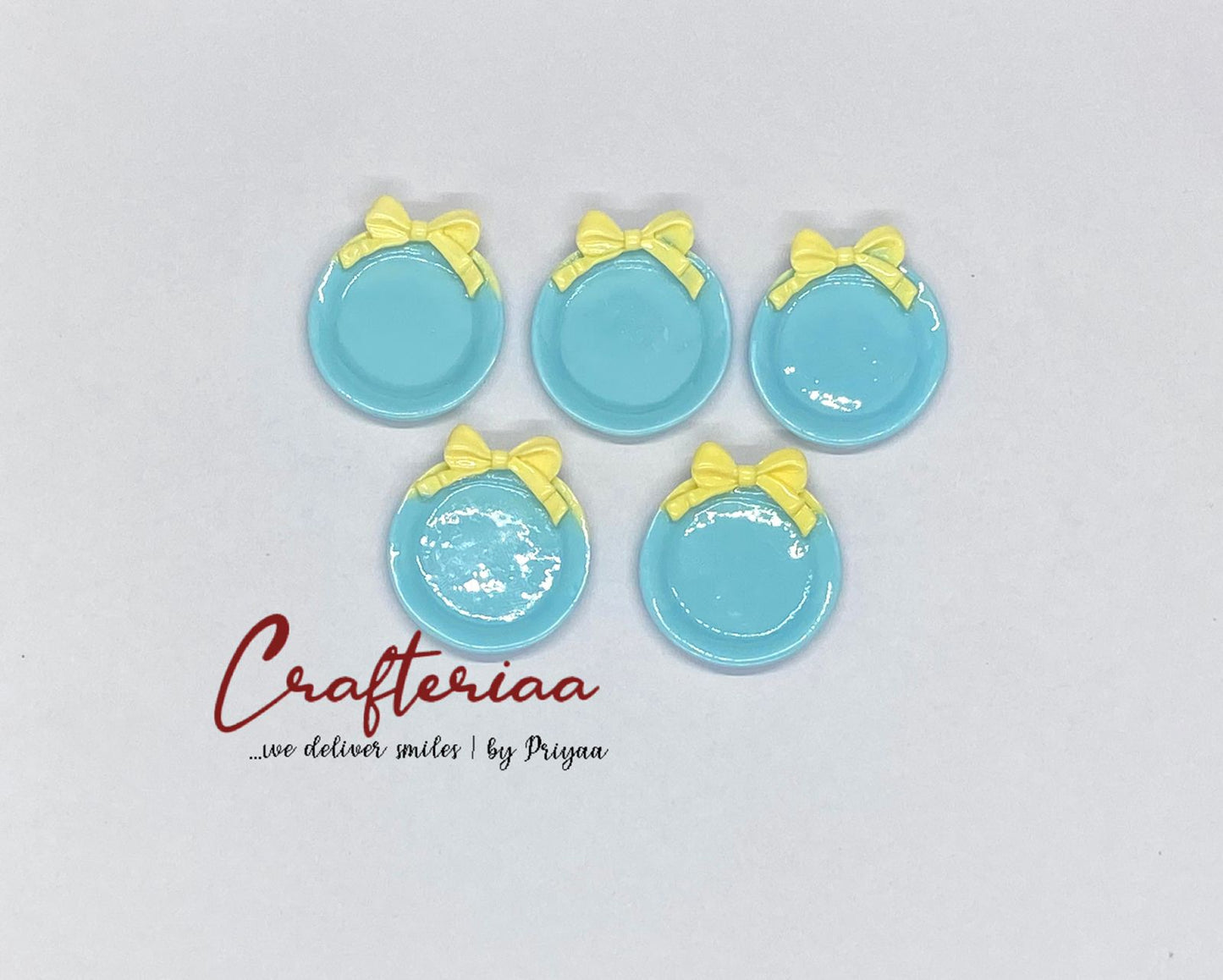Plates Miniature, 5 pieces, Design 465 , Blue