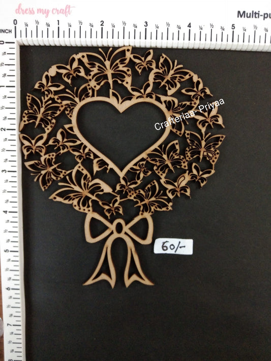 Heart with Bow-1 piece