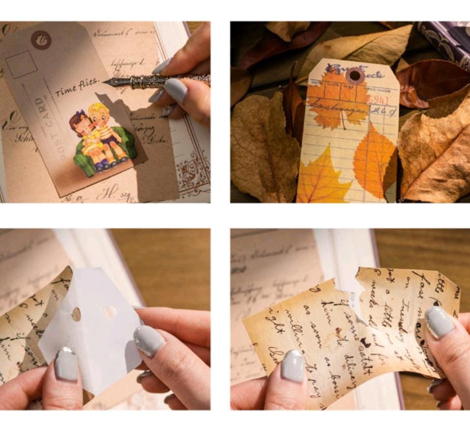 RETRO OLD LABLE – Fallen Leaf Notes, CPJ364