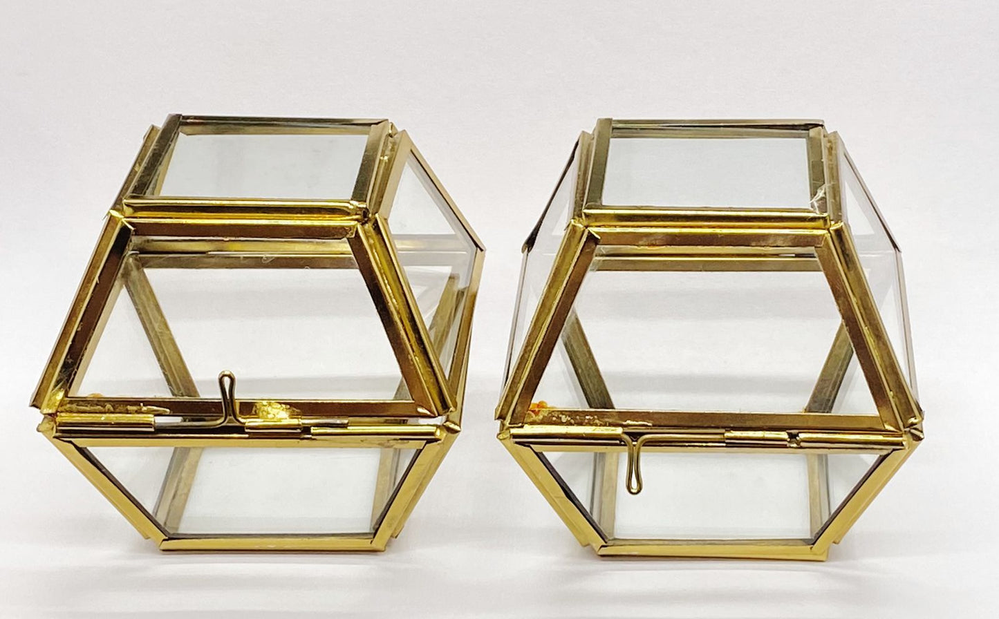 Vintage Glass Box Set for Ring – 2 pieces