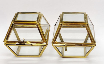 Vintage Glass Box Set for Ring – 2 pieces