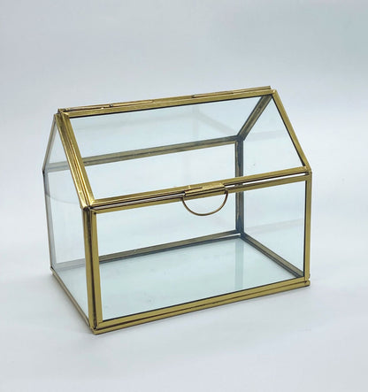 Vintage Glass Box -HUT – 6 x 4 inch