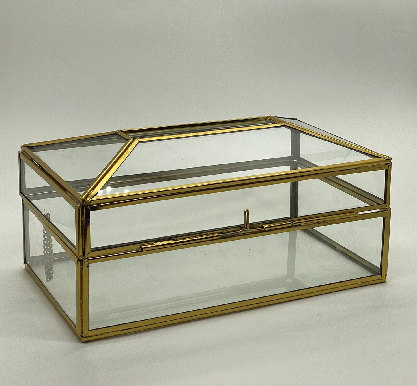 Vintage Glass Box – Tissue Holder- 9 x 5 inch