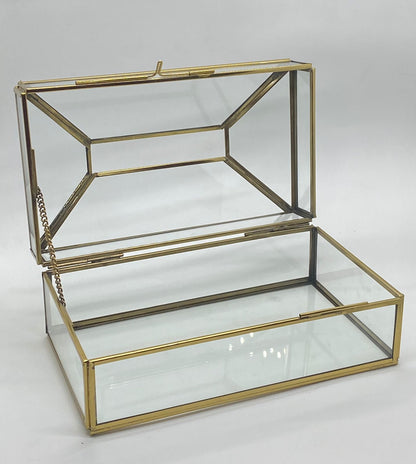 Vintage Glass Box – Tissue Holder- 9 x 5 inch