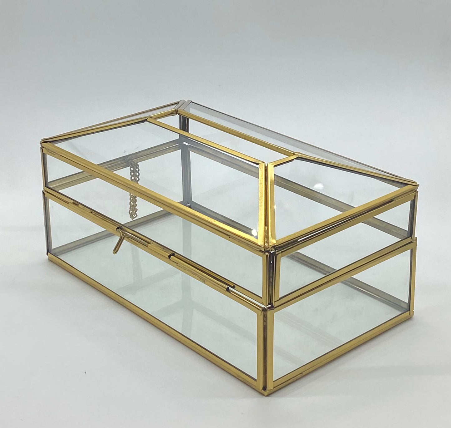 Vintage Glass Box – Tissue Holder- 9 x 5 inch