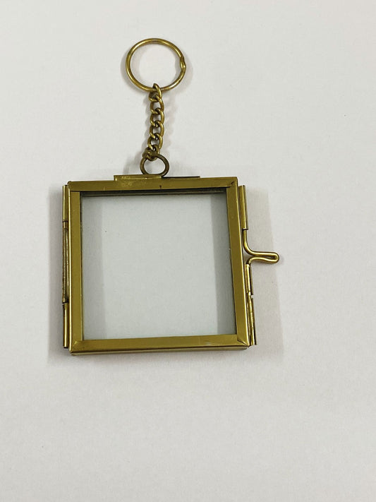 Vintage Glass Frame – 2 x 2 inch – Gold