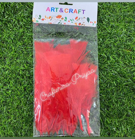 Soft Feathers- Red Color
