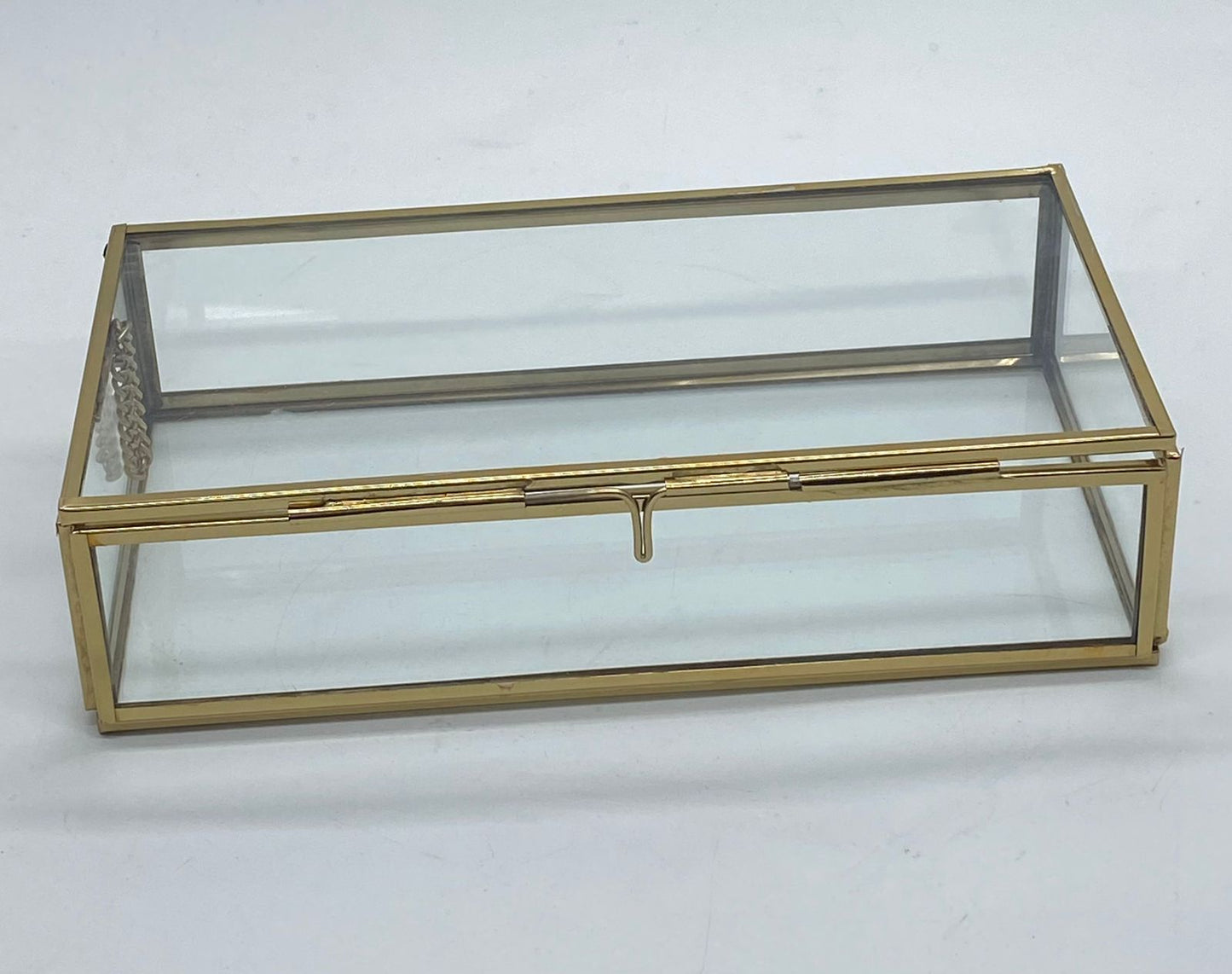 Vintage Glass Box – 8 x 4 x 2 inch- FREE SHIPPING