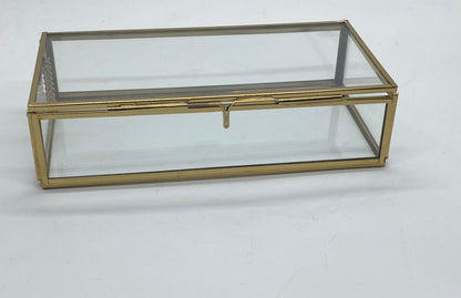 Vintage Glass Box – 8 x 4 x 2 inch- FREE SHIPPING