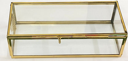 Vintage Glass Box – 8 x 4 x 2 inch- FREE SHIPPING