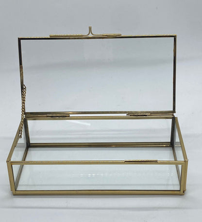 Vintage Glass Box – 8 x 4 x 2 inch- FREE SHIPPING
