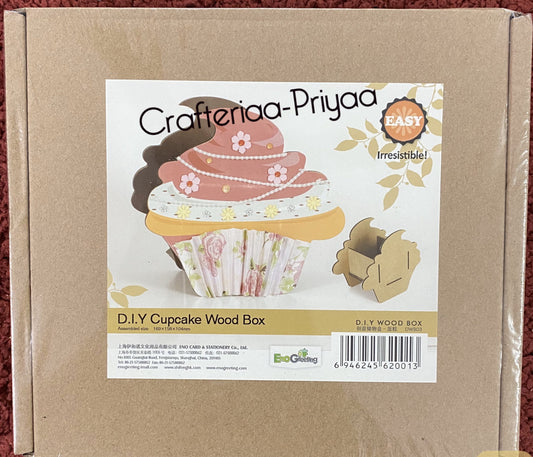 Cup Cake Wood Box-DIY KIT