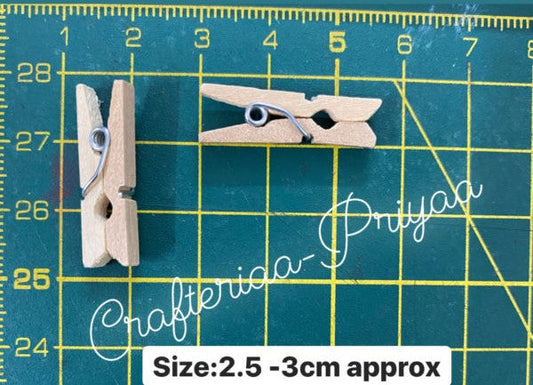 Wooden Clips – 2.5 Cm- 100  Pieces