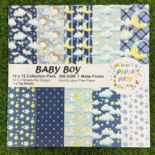 Baby Boy- 12 x12 inch- 20 Sheets