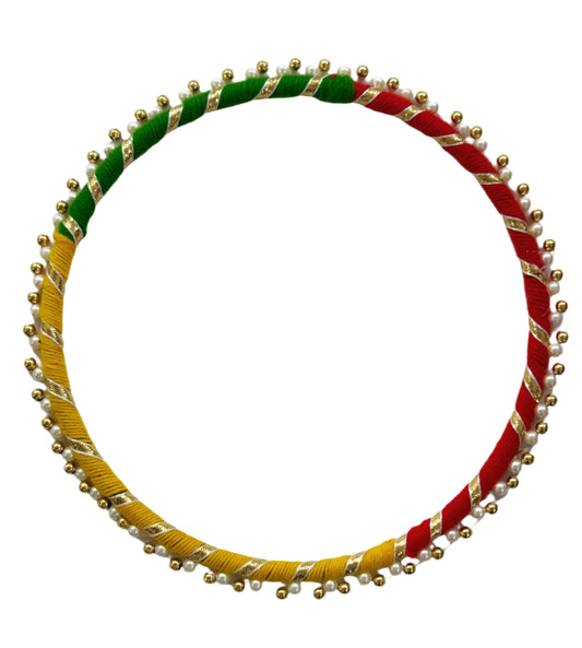 Gota patti Ring Multicolor 8 inch- 5 pieces