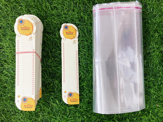 Rakhi Packaging Covers - 100 pieces  (Cards+ Polybag) design -1