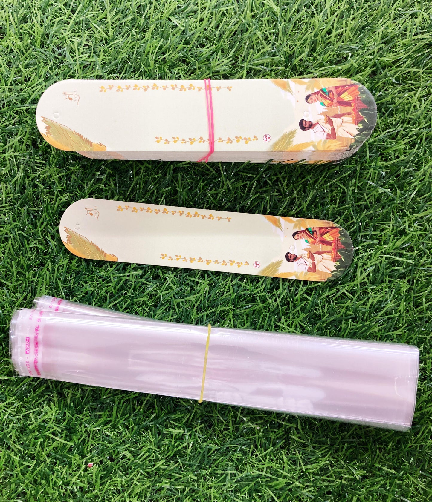 Rakhi Packaging Covers - 100 pieces  (Cards+ Polybag) design -2