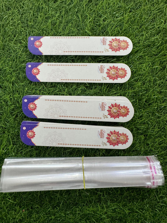 Rakhi Packaging Covers - 100 pieces  (Cards+ Polybag) design -3
