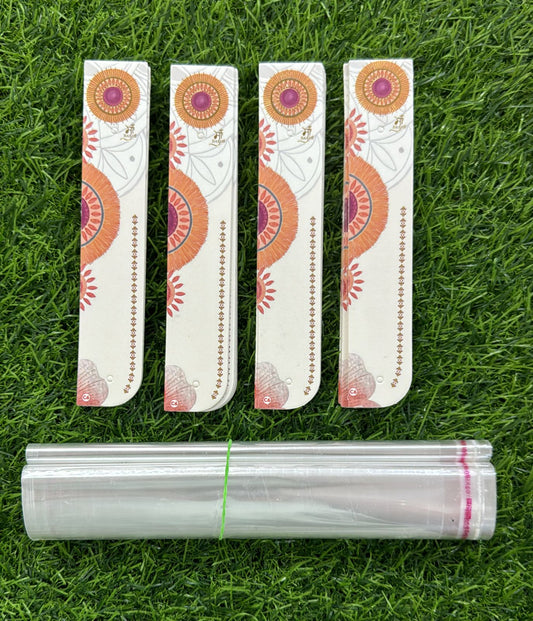 Rakhi Packaging Covers - 100 pieces  (Cards+ Polybag) design -18