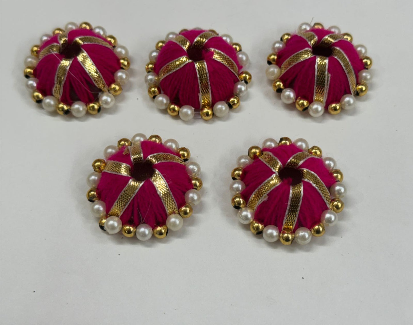 Cap- 5 pieces,  Color- Pink