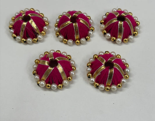 Cap- 5 pieces,  Color- Pink